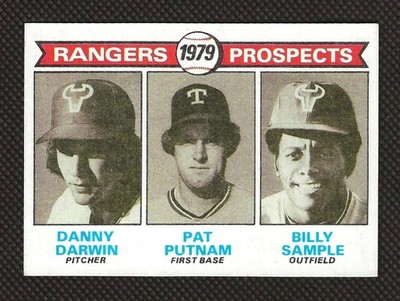 1979 Topps #713 Danny Darwin/Pat Putnam/Billy Sample Rangers Prospects Rookie