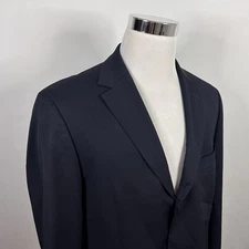 Hugo Boss 42L Scorsese US Vintage Sport Coat 100% Wool Dark Navy Three Button