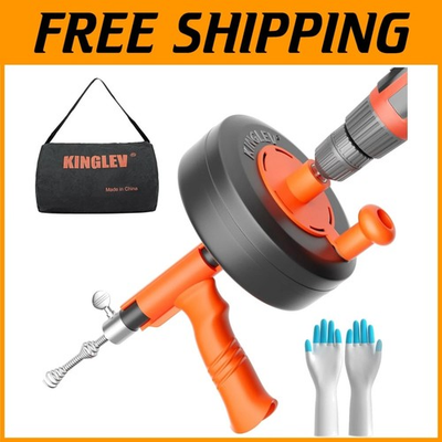 #ad #ad 25ft Flexible Steel Drain Auger Unclog Drains Fast $66.62