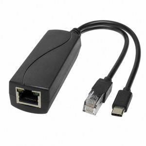 Gigabit USB-C PoE Splitter 5V 4A 802.3af/at RJ45 Adapter