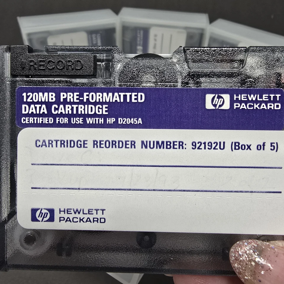 hewlett packard 120 MB Pre Formatted Data Cartridges Origional Packaging 92192U - Image 2 of 4