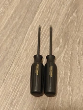 Sears Craftsman Industrial Tools USA Mini Black Hard Handle Screwdrivers Vintage