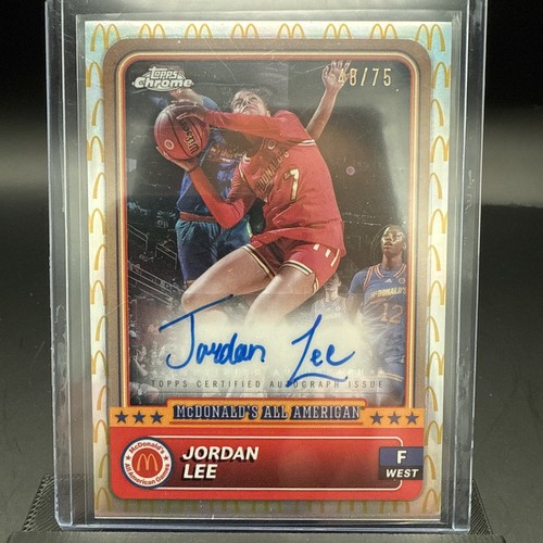 JORDAN LEE 2024 Topps McDonald's All-American Chrome AUTO 48/75 - Picture 1 of 2