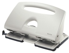 LEITZ Doppellocher Stanzleistung: 40 Blatt grau