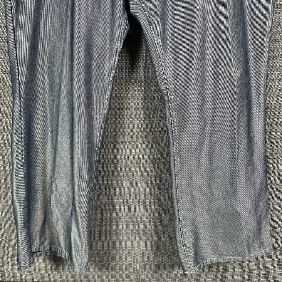 Jeans feminino vintage prata metálica Zana Di tamanho 24 42x31 jeans folgado anos 90 Y2K - Imagem 4 de 4