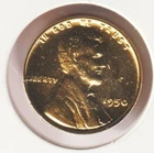 Rare Old 1950 US Lincoln 24k Gold Plated Cent Wheat Penny Collection Coin USA