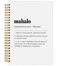 Hawaii Aloha Definition Spiral Notebook, Inspirational Journal 5.5x8.3 Inch