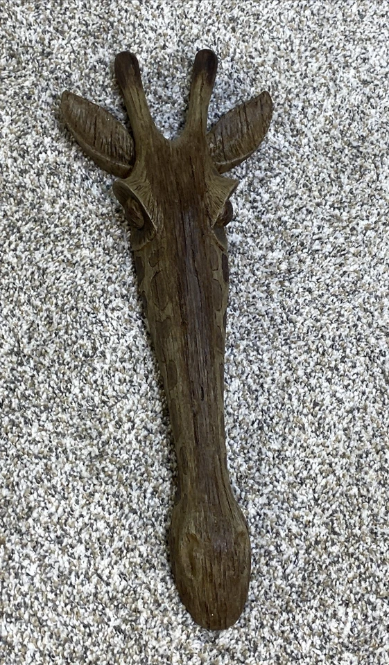 Máscara Animal da Savana Girafa 16" Design de Escultura de Parede Toscano África - Imagem 2 de 4