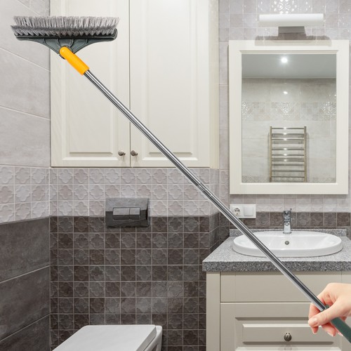 Cepillo de limpieza de pisos fregador de ducha con mango para azulejos de baño baño - Imagen 11 de 12