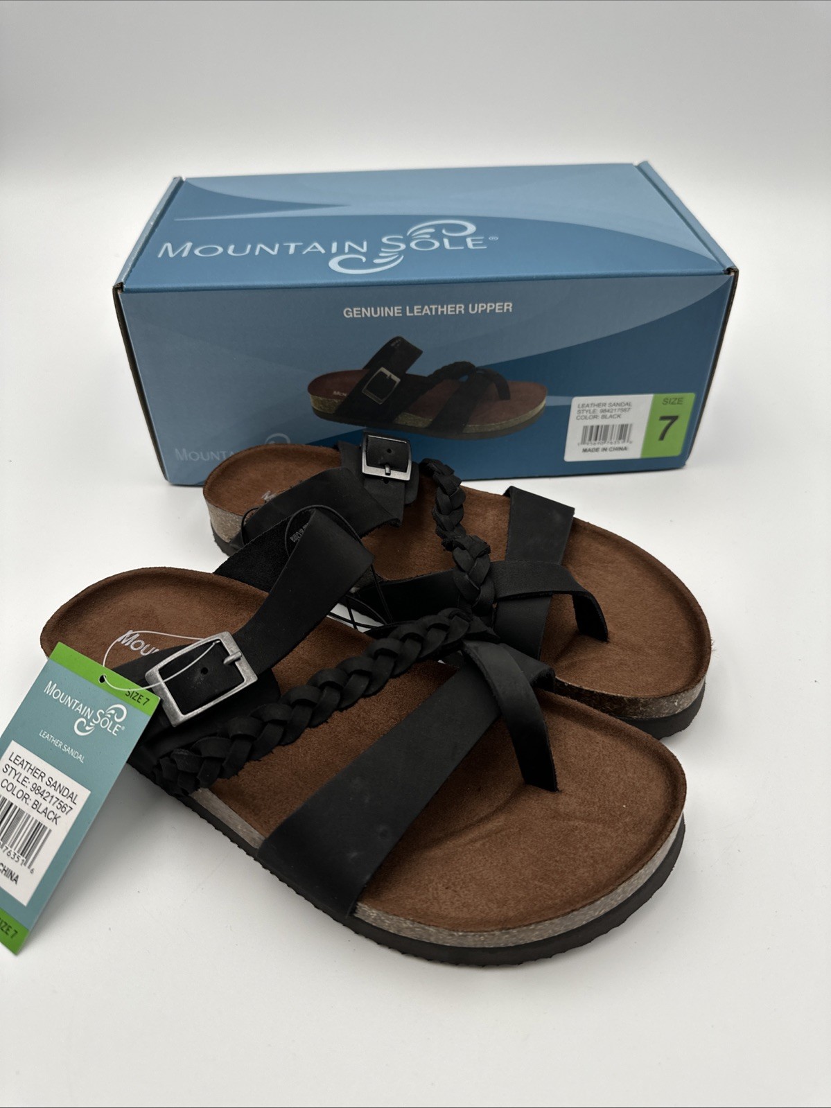 SAOLA Sandalo donna slip on comodo suola montagna nero taglia 7