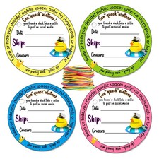 Duck Tags, Cruising Rubber Ducking Game Cards, 2.5 inch, Multicolor