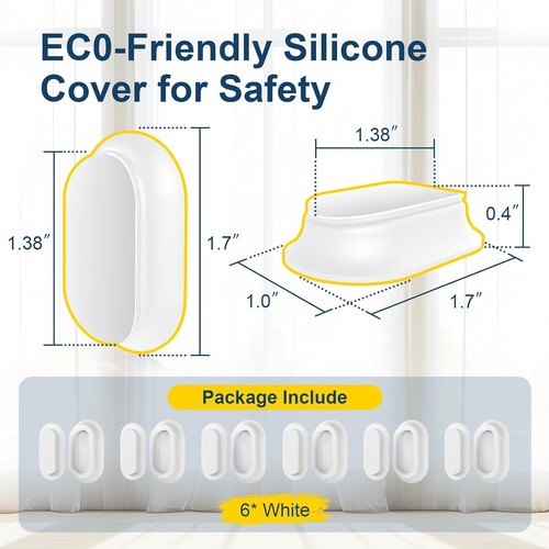 Magnetic Remote Control Holder Self-Adhesive Wall Mount, 6 Pack 6 White - Afbeelding 5 van 7