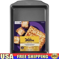 Non-Stick Lasagna Baking Pan Roasting Dish Durable Steel Oven Safe 14.5x11 New