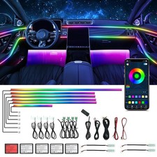 Dream Color Acrylic Interior Car Ambient Light Kit, 22 in 1 593 LEDs Fiber Op...