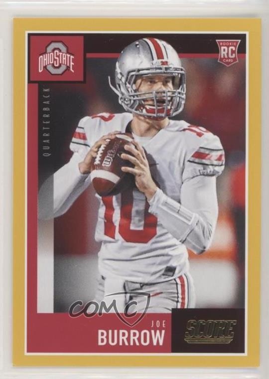 2020 Score Rookies Gold Joe Burrow #438 Rookie RC 3b9