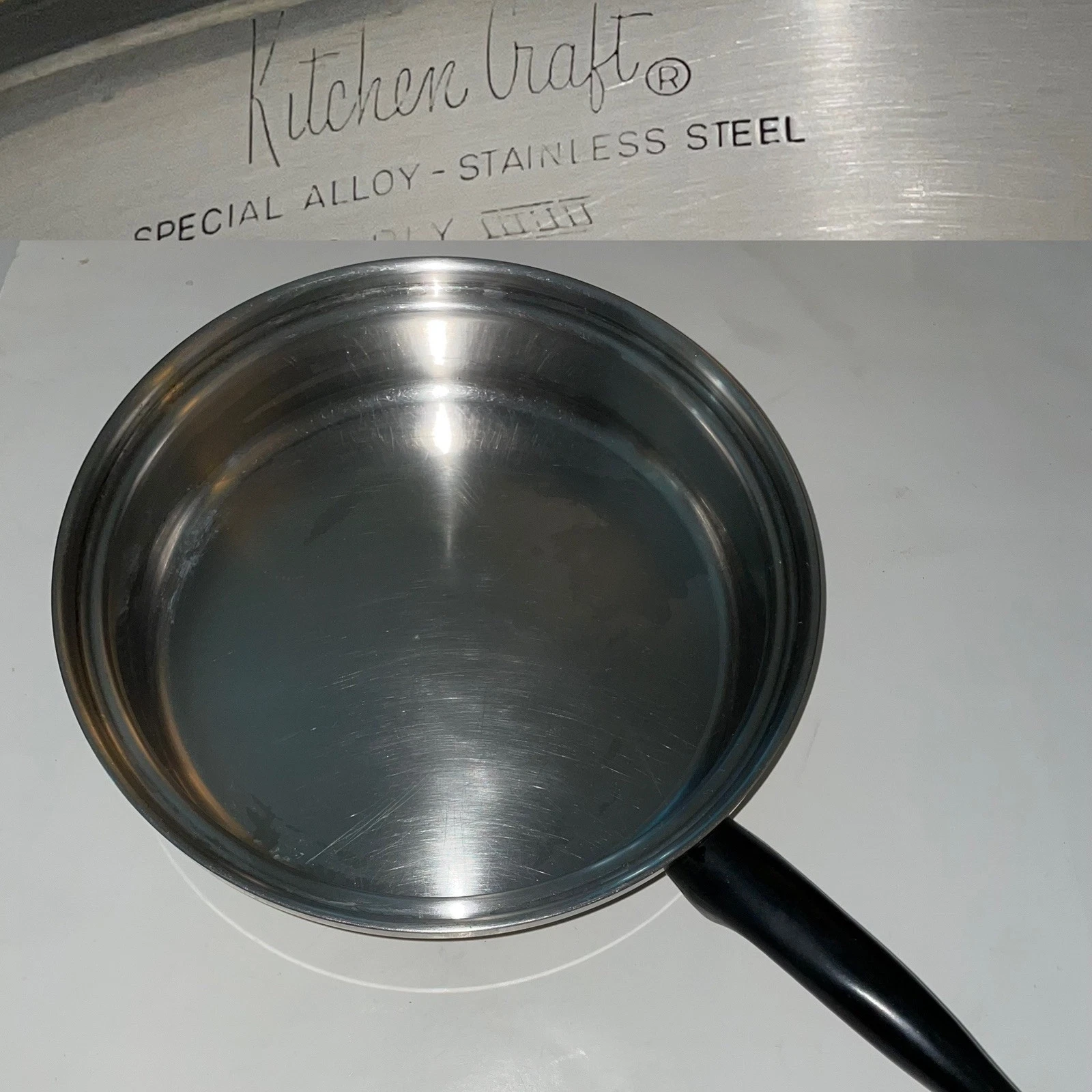 KITCHEN CRAFT 10 In SKILLET PAN 3 PLY SPECIAL ALLOY STAINLESS STEEl Flat Bottom