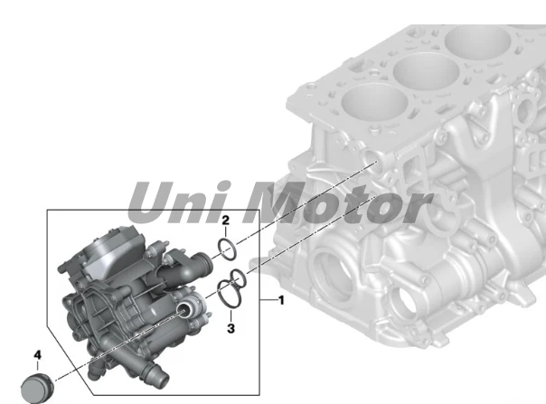 11537644811 Módulo de gestión de calor termostato Mahle OEM para BMW 530i 530e 430i 330i Foto 4 de 4