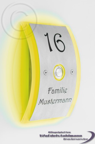 Edelstahl Led Klingelplatte Klingel Hausklingel Türgong Türschild Fußball Logo - Afbeelding 8 van 9