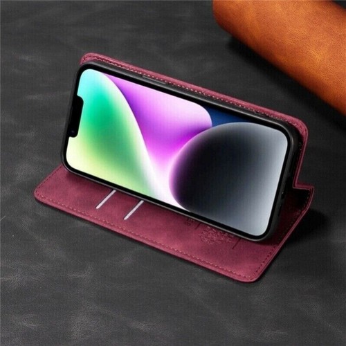 For iPhone 16e 15 14 13 12 11 Pro Max 8+ SE Case Wallet Leather RFID Flip Cover - Picture 58 of 66