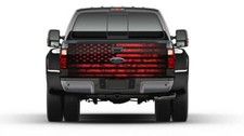 American Flag Camouflage Red Tailgate Wrap Vinyl Graphic Decal Sticker Trucks