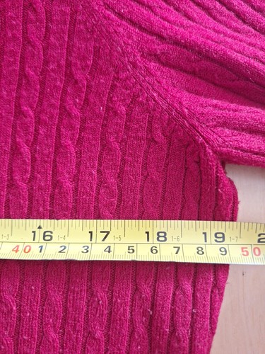 Luxuriöses Oberteil Shirt Pullover Gr. XL von Designers rot Strick Damen Pulli Langarm - Bild 12 von 12