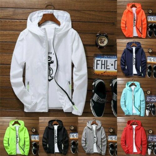 Breathable Coat Windproof Waterproof Hooded Jacket Rain Suit Quick-Dry Outwear - Picture 3 of 22