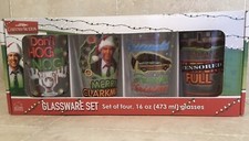 National Lampoons Christmas Vacation Pint Glasses Set of 4 Griswald ( 16 oz )