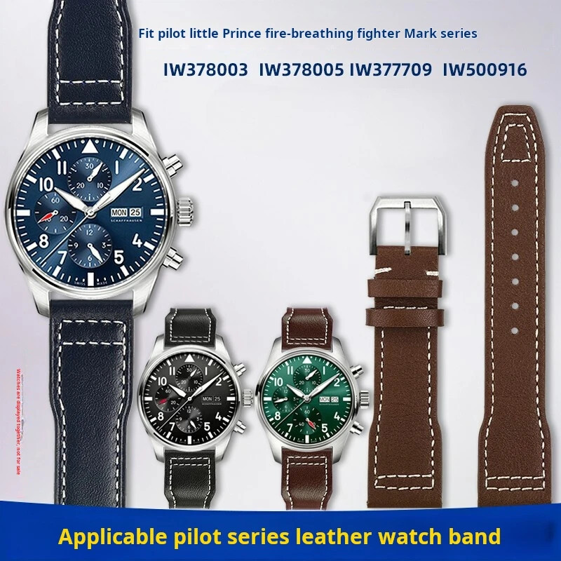 Genuine Leather IWC Watch Strap 20mm 21mm Replacement Band