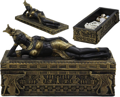 Ebros 8'' Long Ancient Egyptian Beautiful Queen Cleopatra in Repose Decorative Je