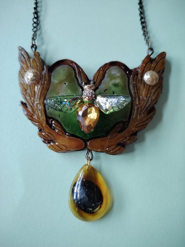 Luxury Jewellery Woman Jewel Necklace Pendant Honey Bee Nest Jewelry Blazon Bib - Picture 9 of 24