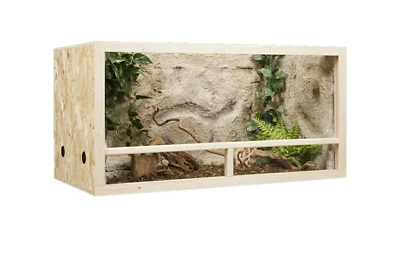 QLS Terrarium Holzterrarium Holz Glas Belüftung Seitenbelüftung 120x60x60cm Drewstyl