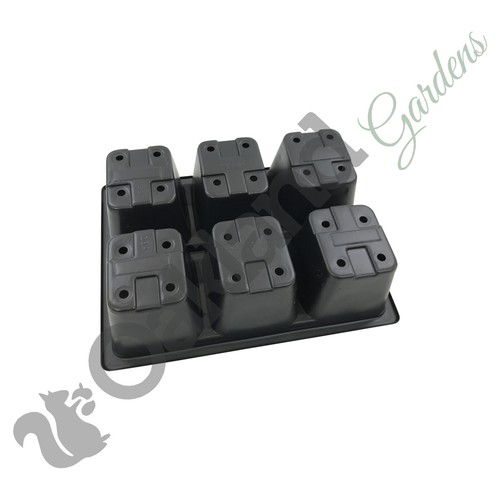 6 Cell Bedding Packs Plug Plant Half Size Seed Multi Trays With Holes Qty = 50 - Picture 4 of 4