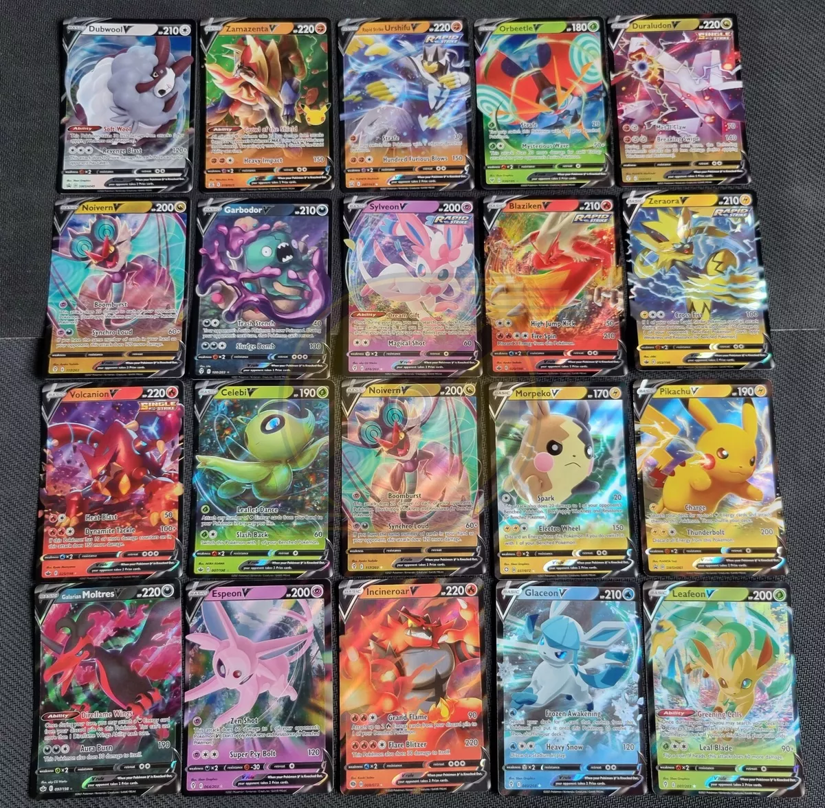 200 Pokemon Cards Bulk Lot 2x Ultra Rare V 24 Rares & Shiny Holo Amazing  Gift!