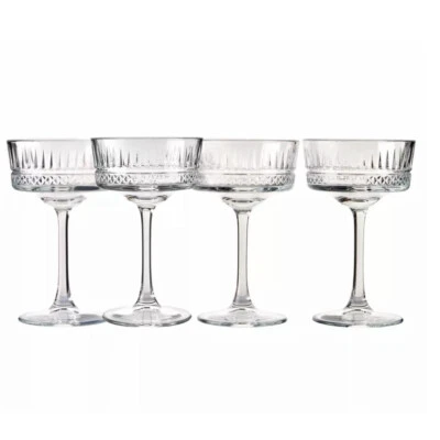 4/8 Pcs Pasabahce Stemmed Champagne Cocktail Drinking Glasses Goblets - 260ml