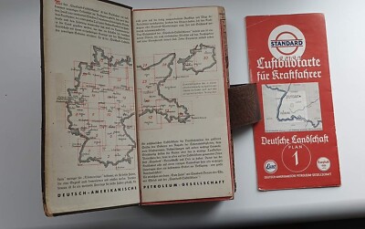 Set of vintage aerial maps of Germany in the amount of 30 pcs in a case