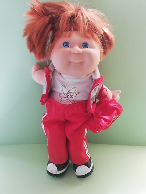 CABBAGE PATCH KIDS MATTEL 1996 MB4 ROTE HAARPUPPE CPK DOLL SPORT HAIR RED