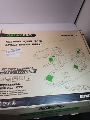 Galax Pro Reciprocating Saw & Single Speed Drill Combo Kit With 20V Battery