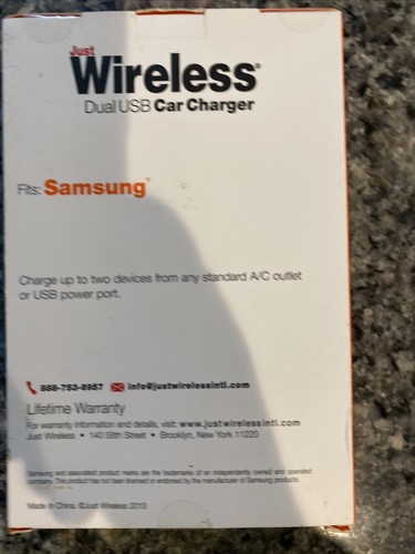 Just Wireless Dual USB Home Charger Fits Samsung - Picture 2 of 2