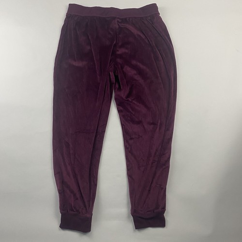 Pijama de terciopelo suave Honeydew borgoña talla XL cintura elástica - Imagen 6 de 6