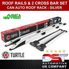 ROOF Rack Rails/Cross Bars Set SATIN SILVER FOR VW T5 T6 Transporter LWB