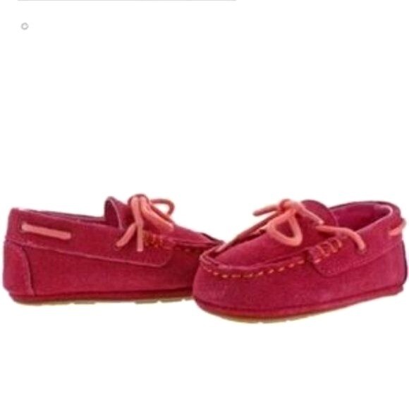 Size 2 Pink Grant Driver Moccasins Suede Gift Baby Shower