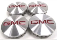 4pcs GMC Brushed Aluminum wheel Center Caps 22837060 83mm 3.25" Sierra Yukon 