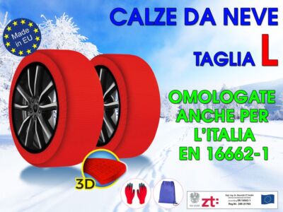 Calze Da Neve Omologate EN16662-1 Per Pneumatici 225/55 R18 – Alternative Alle Catene, Facili Da Montare