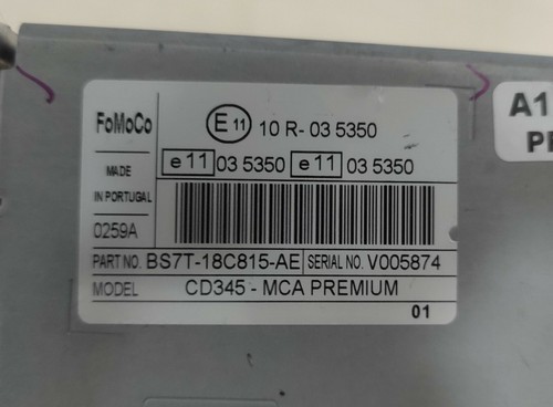 Ford 6000CD Radio - comes with code - BLACK/GREY FRONT 2010> - Picture 4 of 4