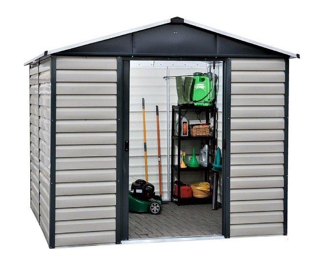 yardmaster extra tall metal shiplap shed - 10 x 12ft for