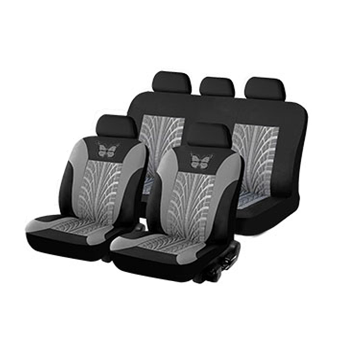 Car Seat Cover Butterfly Embroidery Full Set Pad Fit For Ford Focus 2000-2022-image
