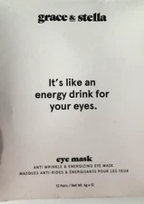 Grace & Stella Anti Wrinkle & Energizing Eye Masks 12 Pairs New Luxury Skincare