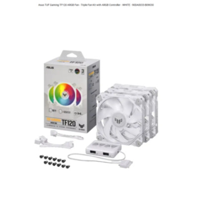 ASUS TUF Gaming TF120 ARGB 12cm 120mm PWM weiß 3 x PC Lüfter und Controller