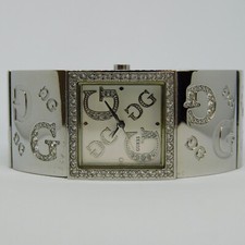 GUESS G86073L Silver Tone Quartz Analog Women's Watch Sz. 6 1/4" New Battery