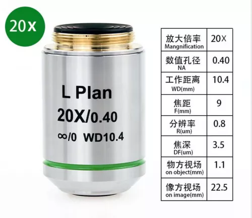 WD Long Working Distance Infinity Plan Achromatic Microsocpe Objective Lens - Picture 17 of 18